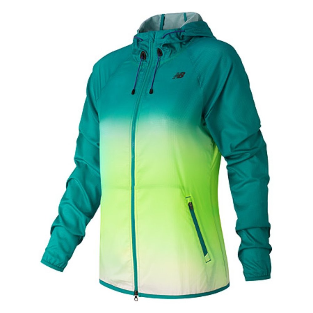 NWT New Balance - Women's Windcheater Hybrid Jacket - Toxic Green - Size S